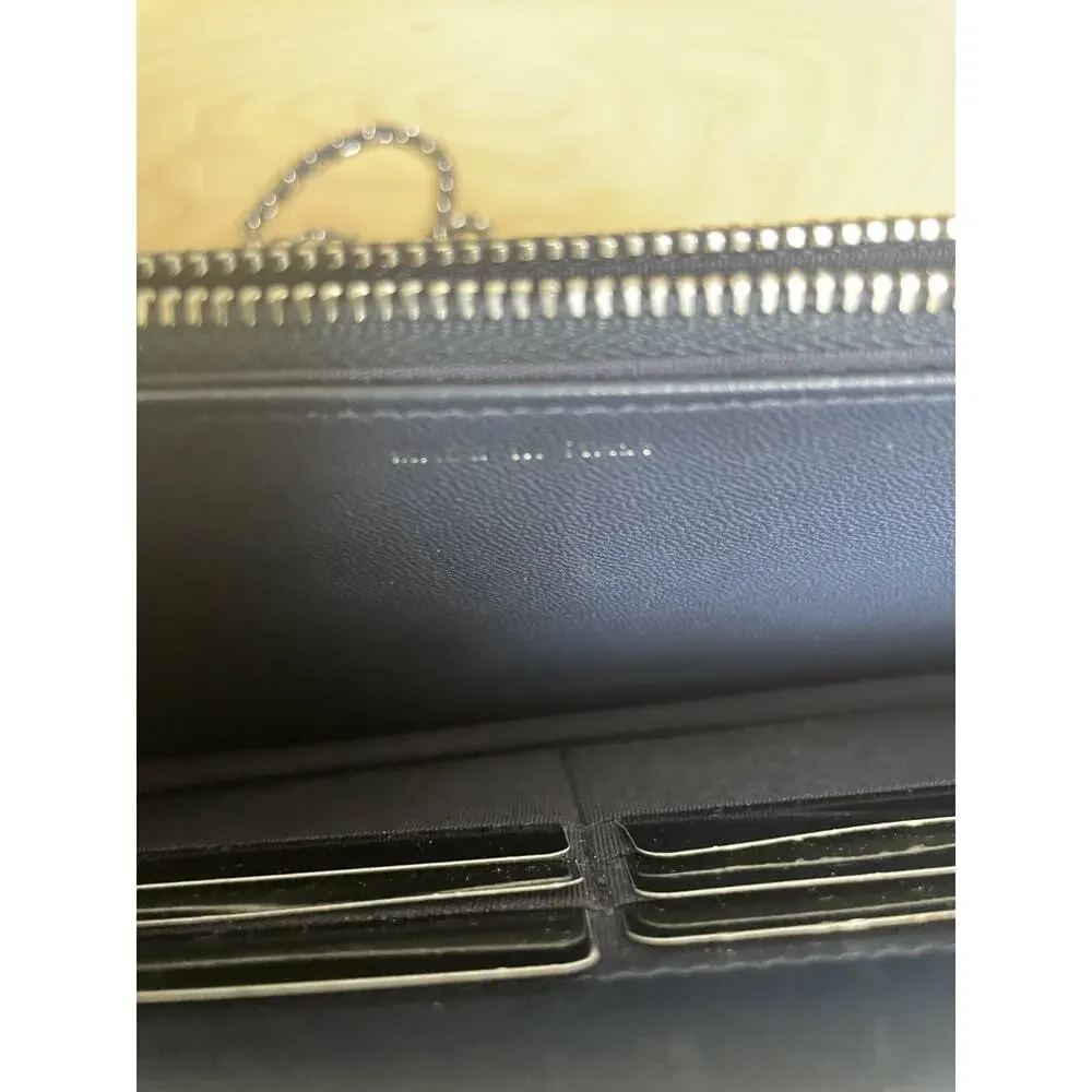 Chanel NEW Blue Golden Class Wallet On a Chain Quilted Leather Crossbody Bag